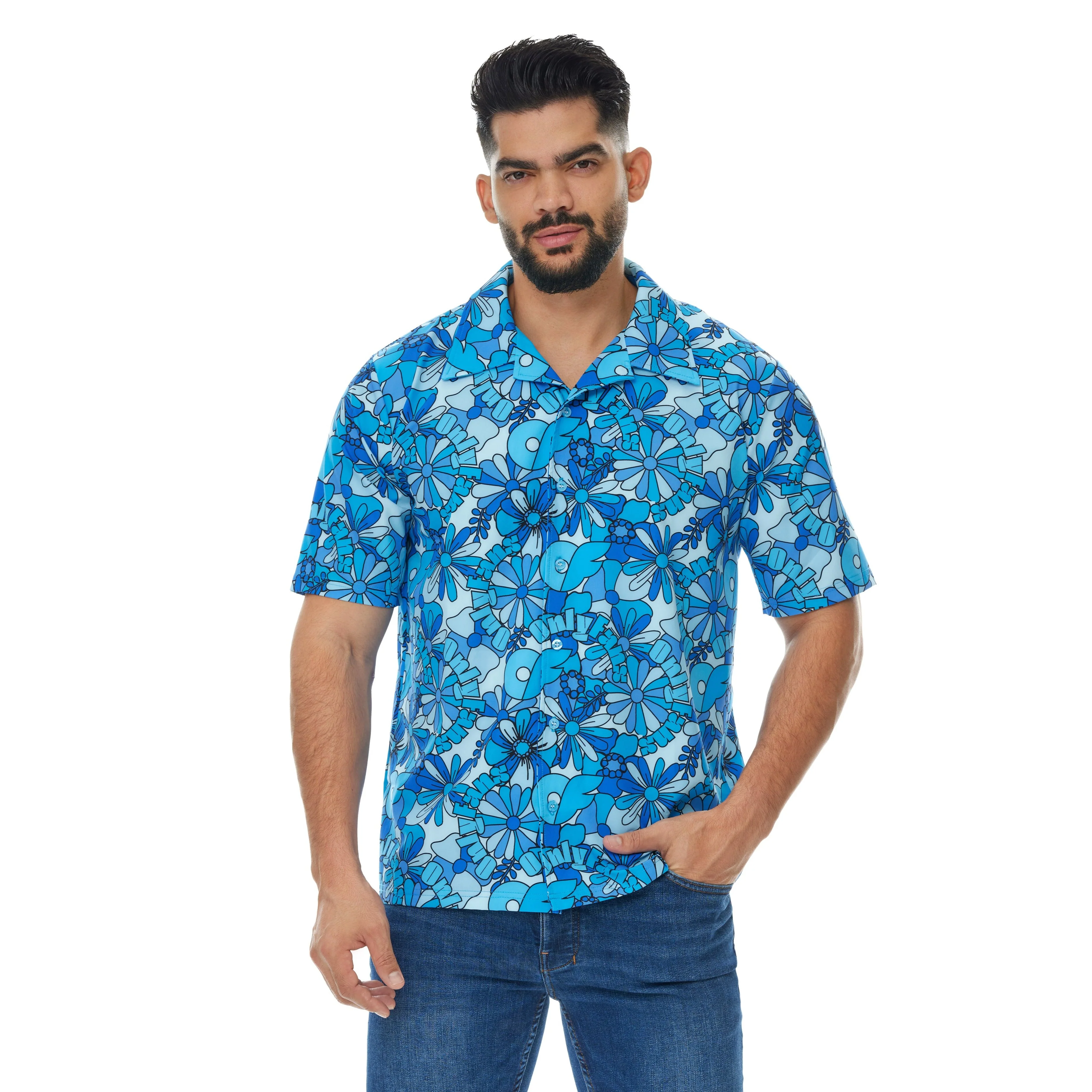 Button Up Shirt - Blue Bloom - Image 2