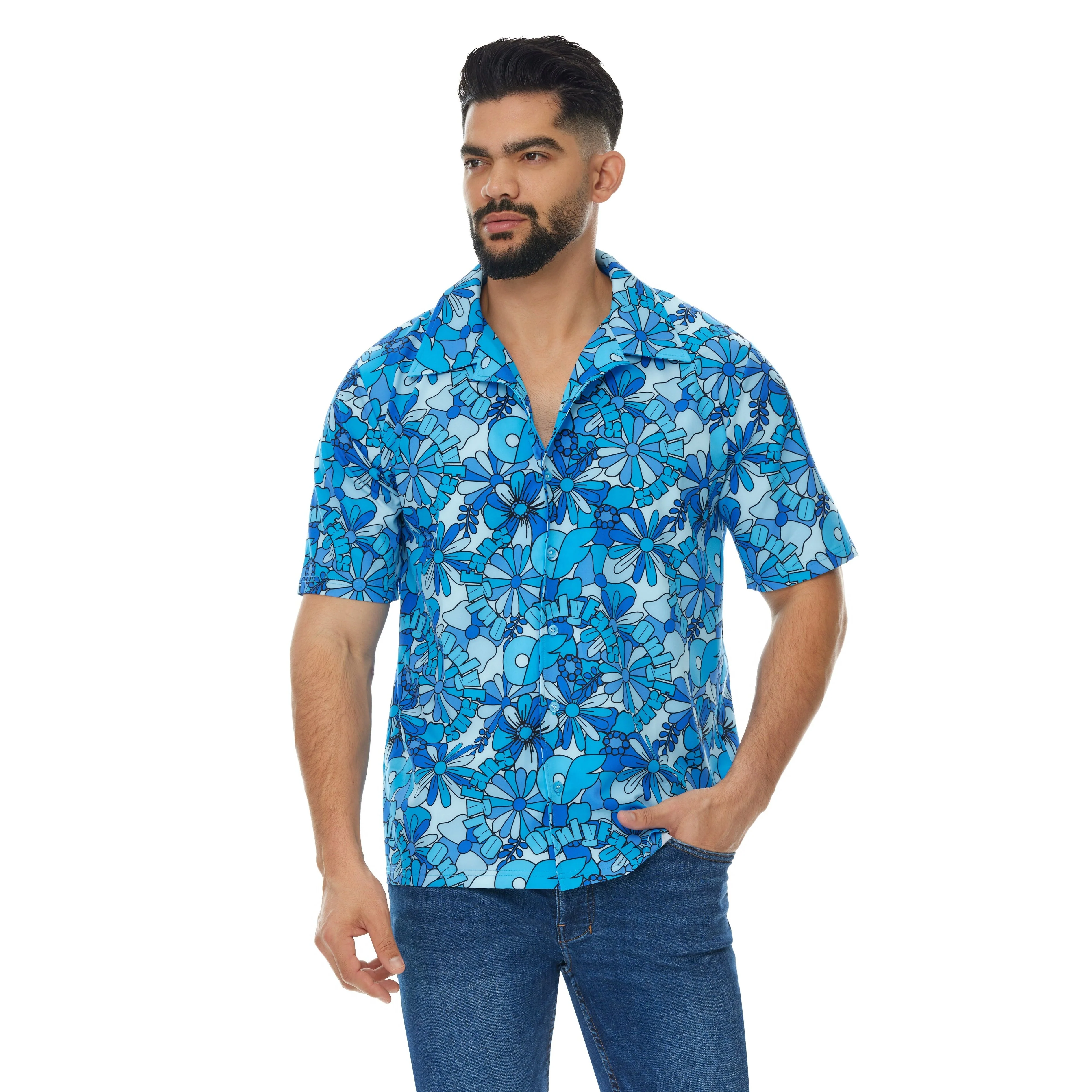 Button Up Shirt - Blue Bloom - Image 3