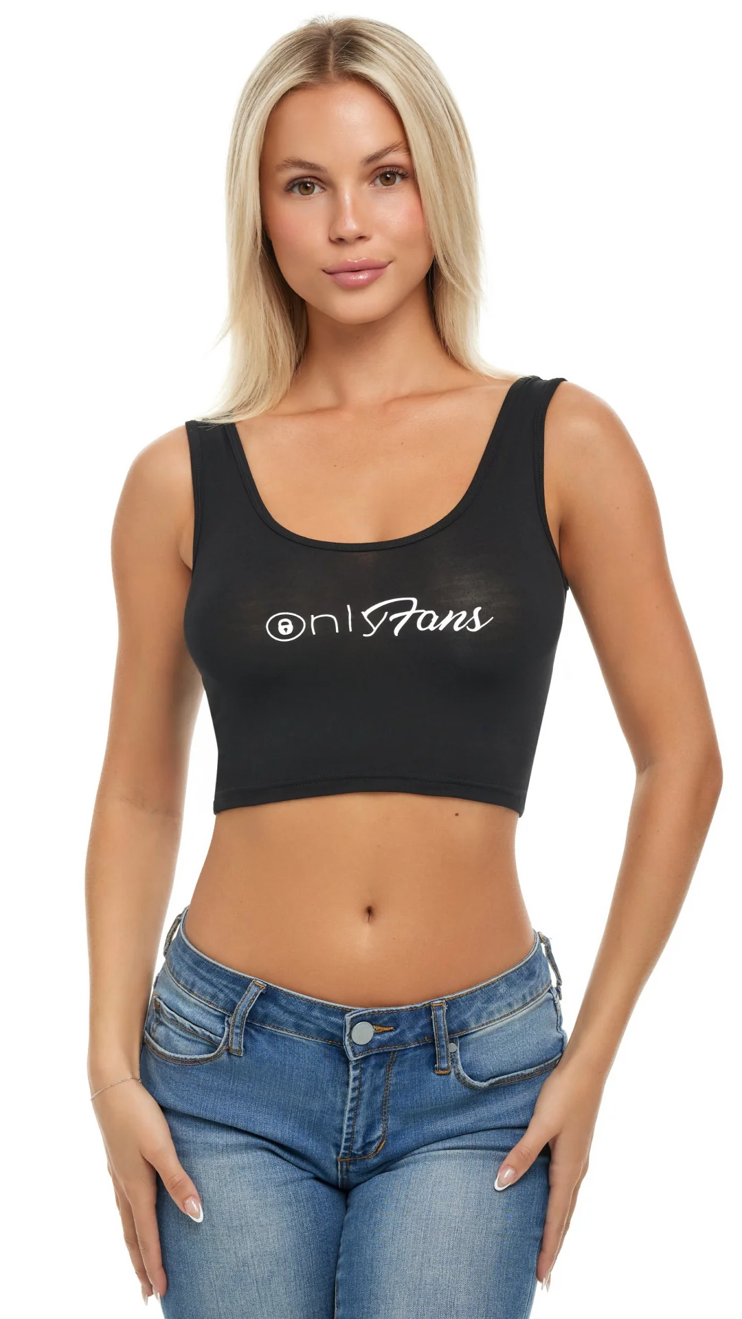 Classic Crop Tank - Black - Image 3