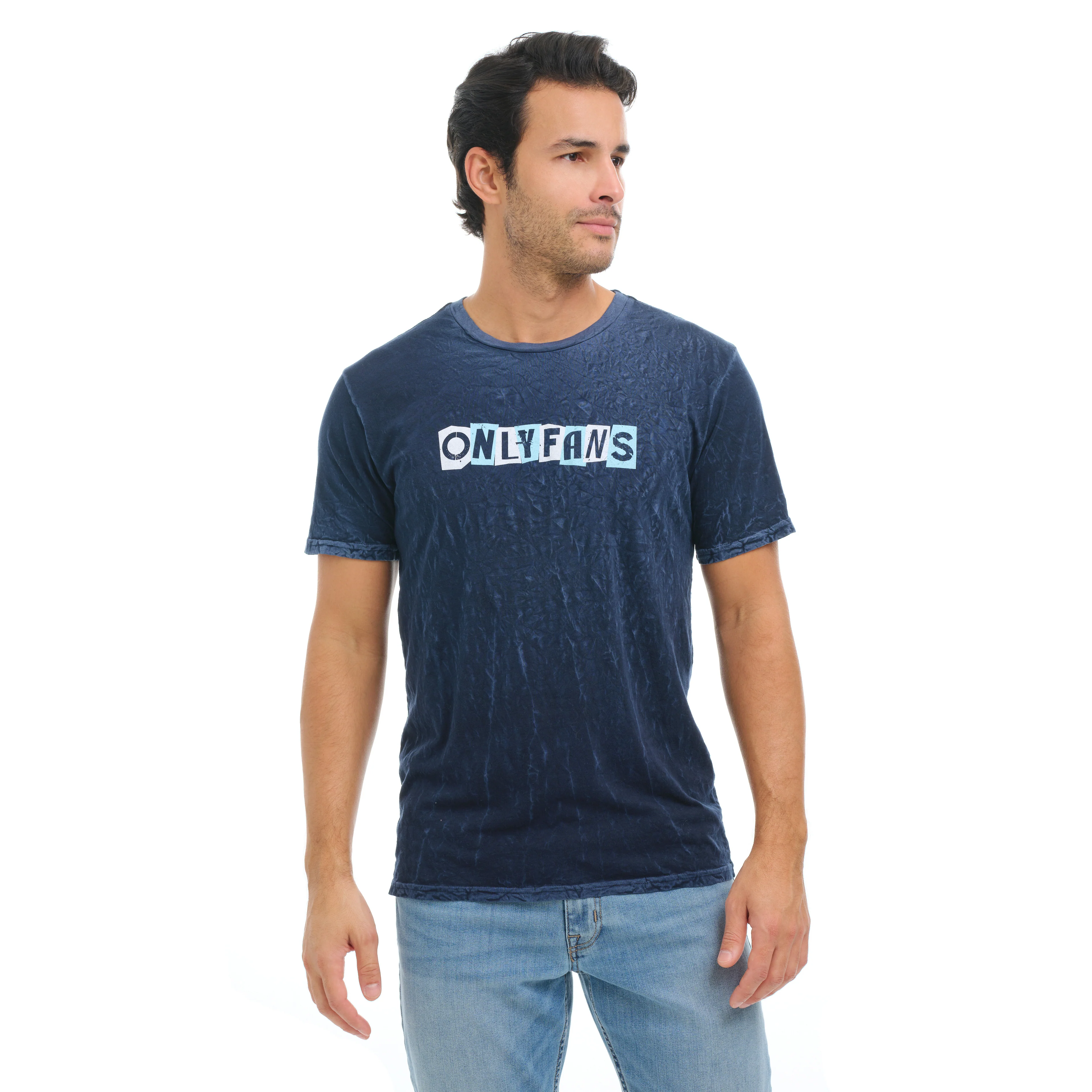 Crinkle Tee - Navy - Image 3