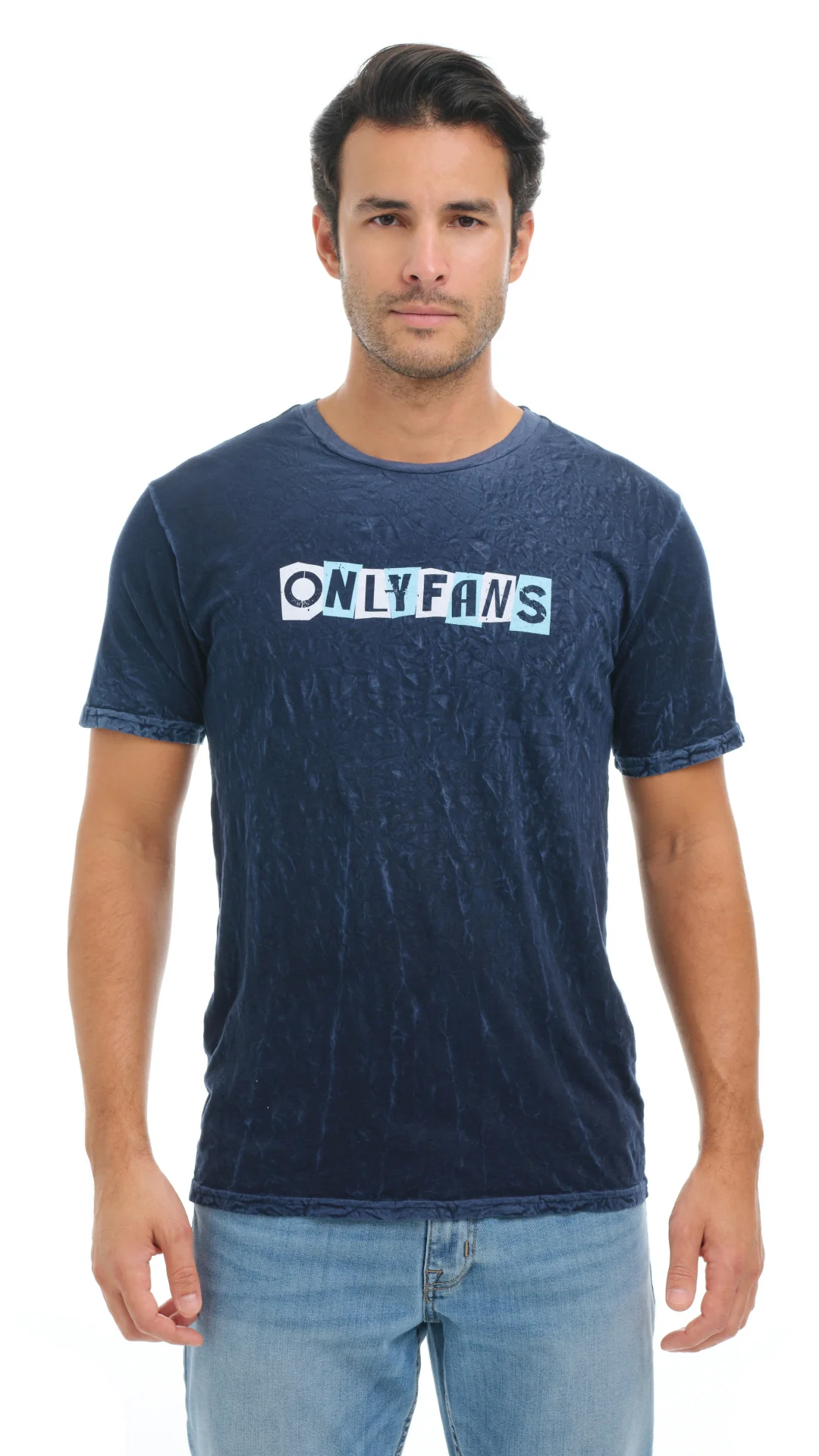 Crinkle Tee - Navy - Image 4
