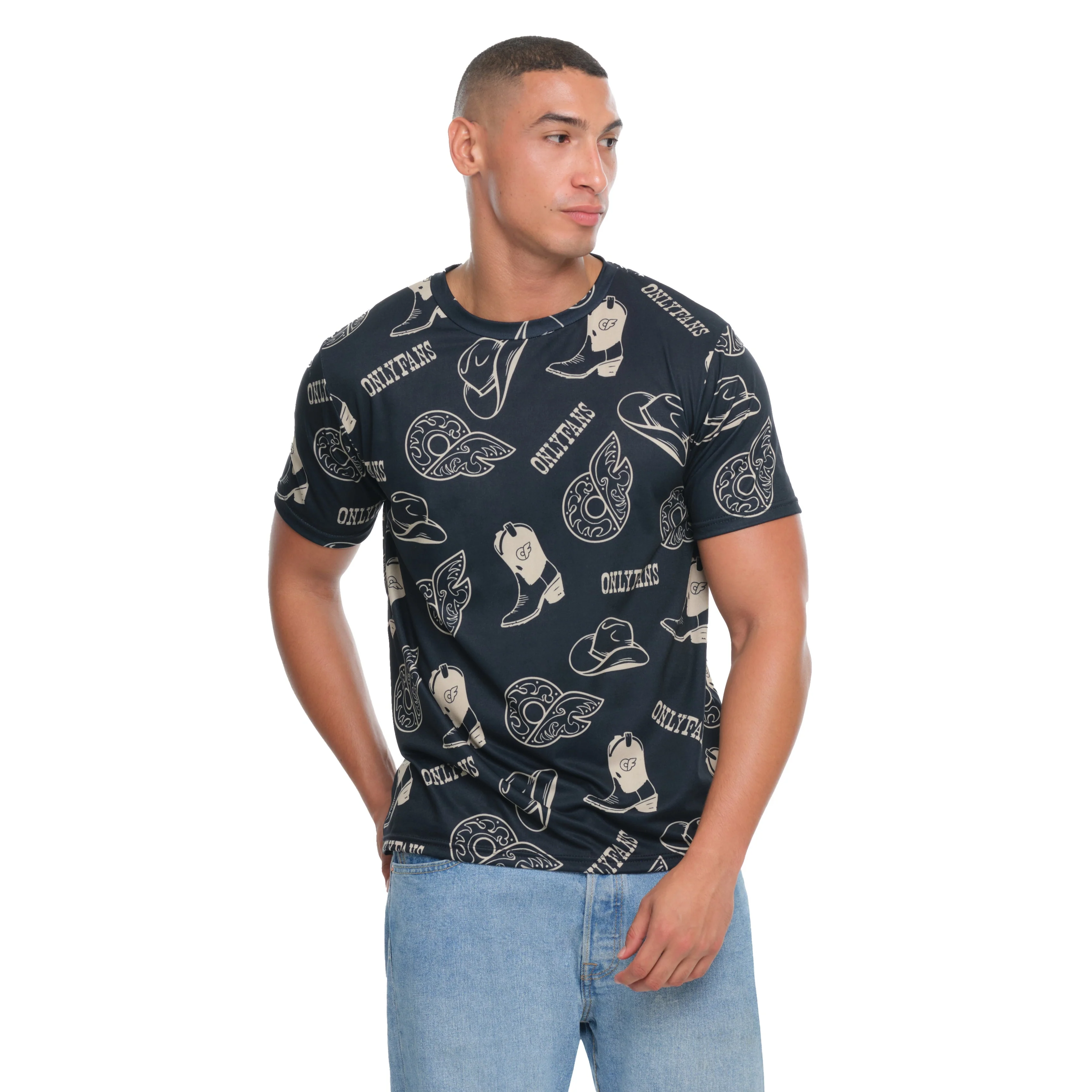 Patterned Tee - Western - Image 2