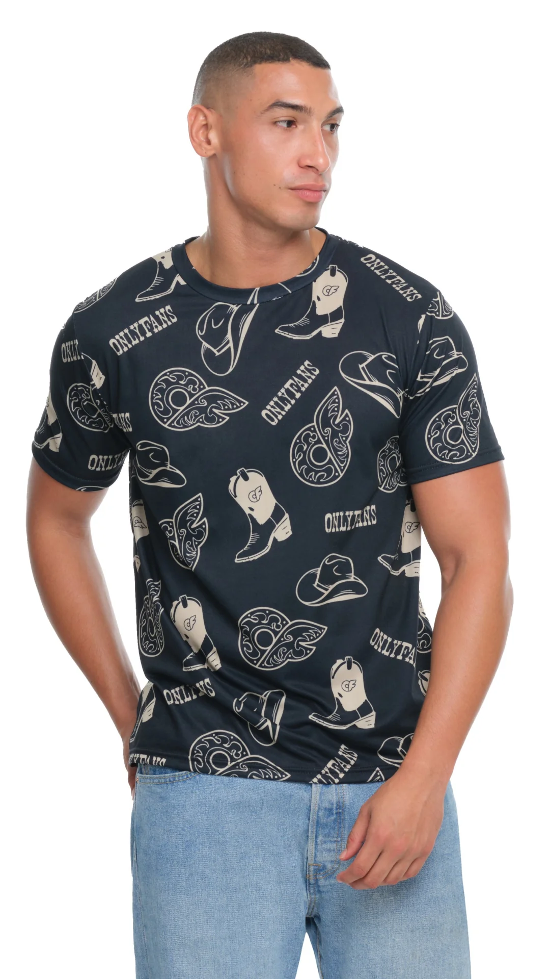 Patterned Tee - Western - Image 4