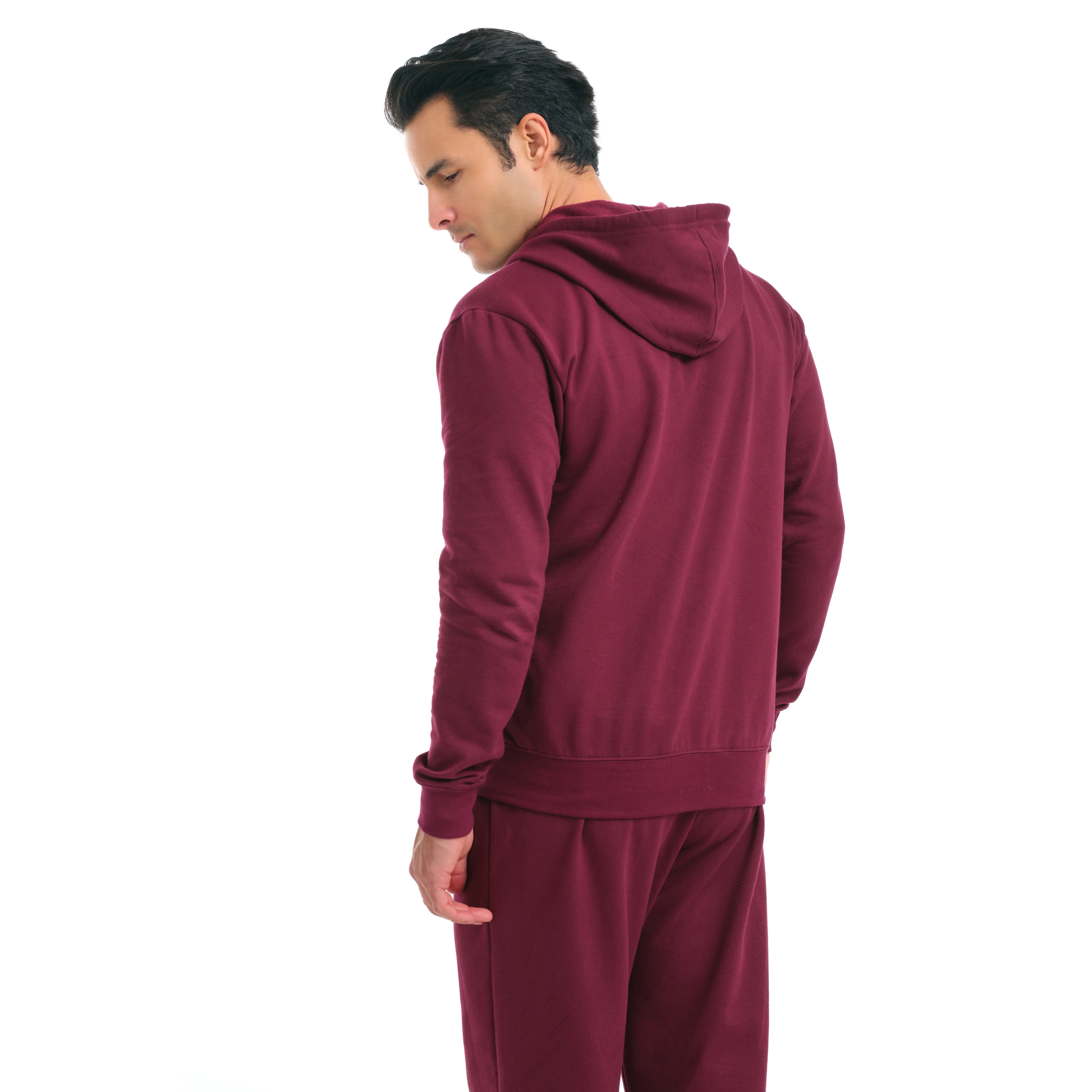 Zip-Up Hoodie - Rosewood - Image 3
