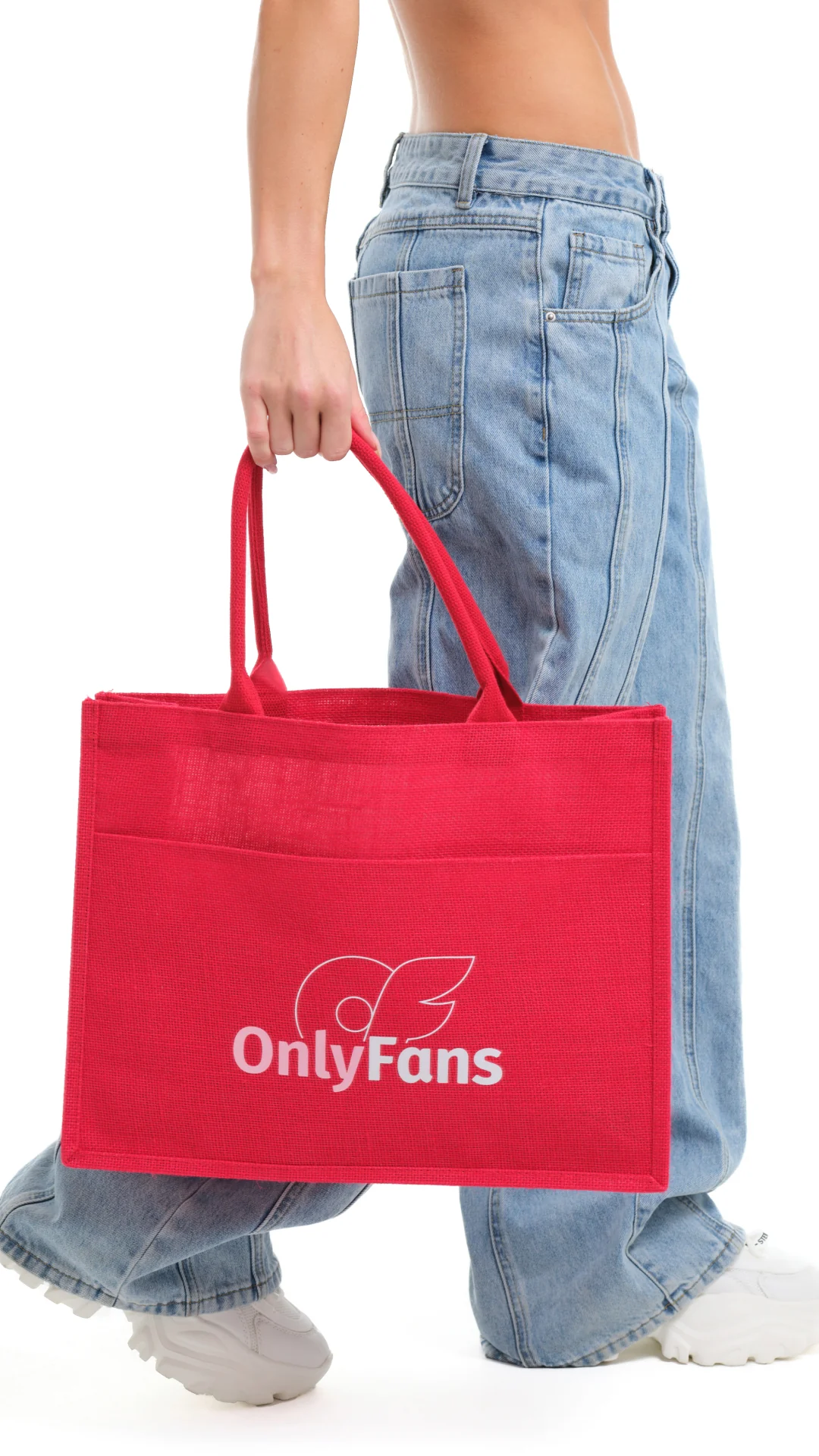 Woven Tote Bag - Pink - Image 3